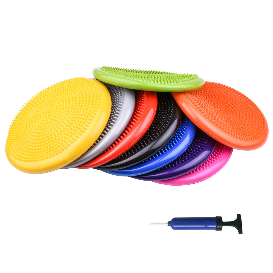 Thickened explosion-proof training hemisphere odorless acupuncture yoga massage mat acupoint mat fitness balance mat PVC yoga plate