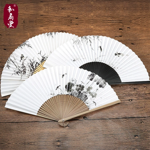 和扇堂 7 -INCH в стиле китайского стиля складной вентилятор вентилятор Blank Bamboo Fan, чтобы уехать за рубеж