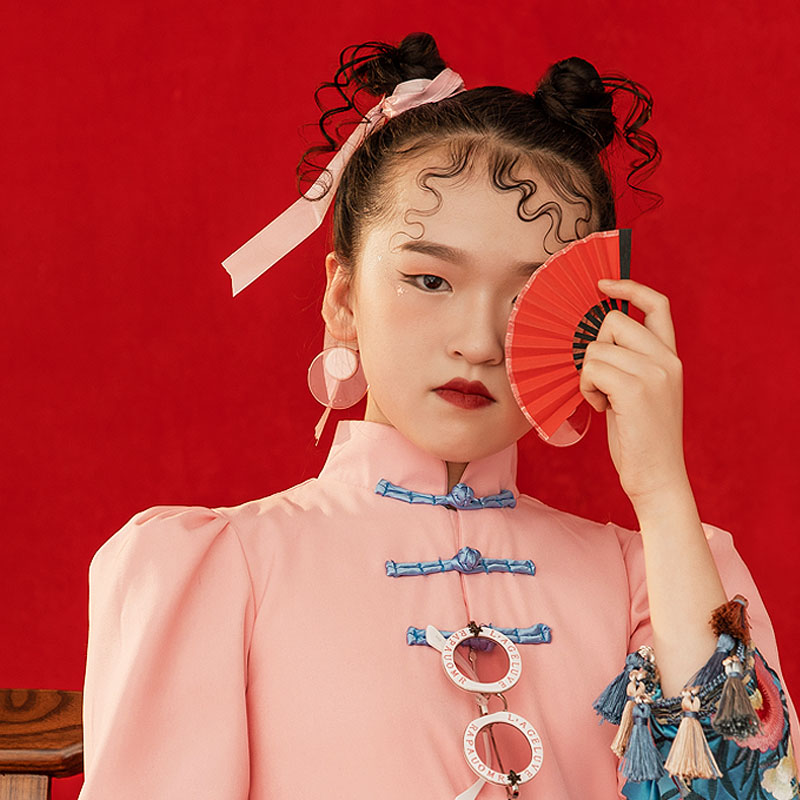 8CM small fan SD doll head accessories Accessories Fan Mini Folding Fan Red White Creative Golden Photo