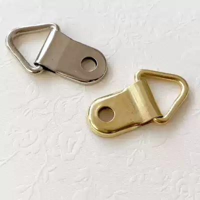 Photo frame adhesive hook photo studio photo wall 763 Golden Triangle single hole ring decorative painting frameless painting silver iron hanging