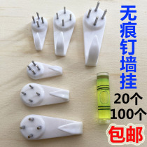 Decorative painting no holes and no marks on the wall hanging wall wall white plastic hook large small hanging nail