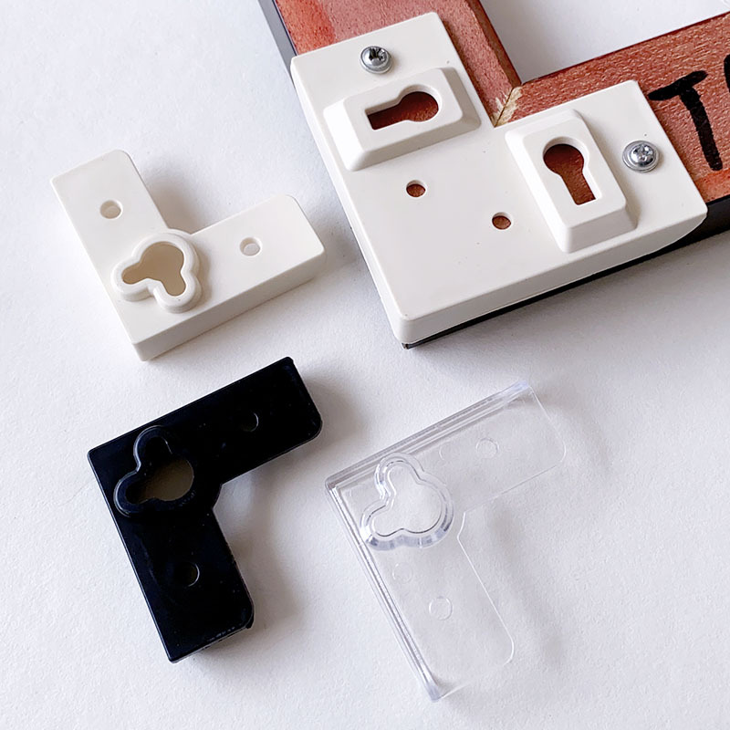 Picture Frame Hooks, Decorative Paintings, Plastic Corner Protectors, Right-Angle Corner Guards, Frame Corner Fixers, Anti-Collision, White, Black, Transparent, Wall-Mounted Picture Frame Hooks, Decorative Paintings, Plastic Corner Protectors, Right-Angle Corner Guards, Frame Corner Fixers, Anti-Collision, White, Black, Transparent, Wall-Mounted
