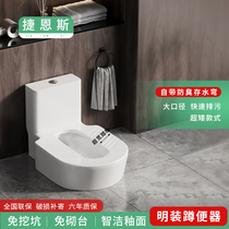 One-piece curved squat toilet without digging pit toilet seat changed to squatting toilet artifact squat toilet without building platform ceramic desktop squatting pit