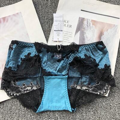 Breathable lace embroidered cotton inner thin women's underwear