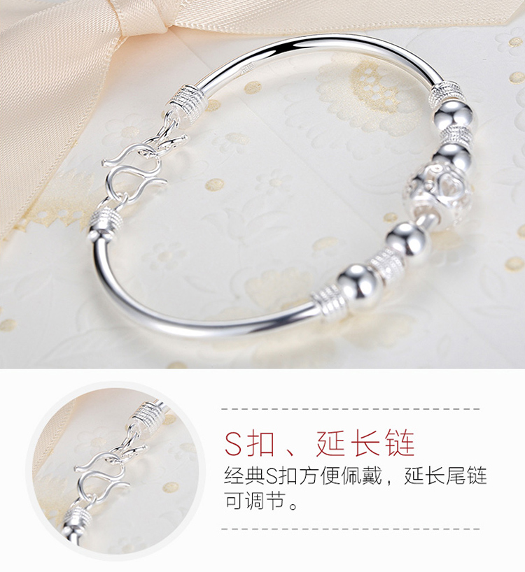 Vòng tay bạc Nữ vòng tay nữ thời trang Hàn Quốc Sinh viên hoang dã Trang sức đơn giản Gửi cho bạn gái Quà tặng ngày Valentine các mẫu vòng đeo tay bằng vàng 18k