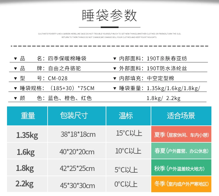 Thuyền miễn phí lạc đà cắm trại ngoài trời ấm túi ngủ người lớn túi ngủ trong nhà nghỉ trưa trong mùa đông lạnh túi xách tay