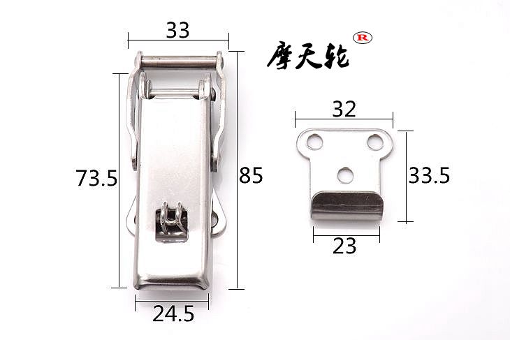 Box 304 Stainless Steel Industrial Buckle Spring Small buckle Kitchenware Box SPRING SNAP FASTENER 