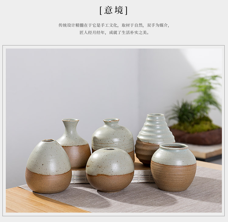 Bình đá nhỏ Zen Trung Quốc dehua gốm hoa hoa gốm gốm bàn trà trang trí văn hóa nước chai sứ - Trang trí nội thất mua đồ trang trí phòng ngủ