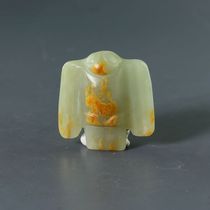 Buddha Yuan Ge Hongshan Cultural period Jade owl Jade Eagle Jade bird carving High ancient jade Old jade Xiuyu River pendant Oil run