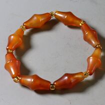 Liao Jinliao Dynasty Old Manau Handstring Pyramid Type Agate Pearl Bracelet Old Agate Pearl String Old Bag Pulp Old Bead Strings