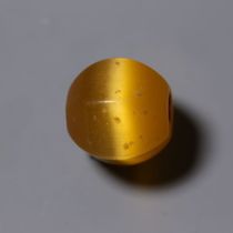 Foyuan Pavilion Ming and Qing Dynasty old cats eye beads yellow cats eye prism beads old cats eye six prism beads