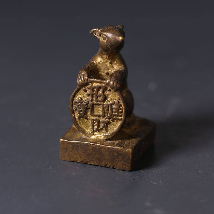 Buddha Lin - Gong mice in the Ming - Qing period of copper - Gilded mice recruited to the bao XXXXXII Zodiac mice with gilded small objects