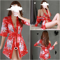 Interest lingerie Sexy teasing three-point bathrobes kimono kimono Temptation Little Chest Bed Free of Day kimono and uniformed pyjamas