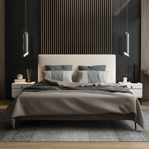 Cloth bed removable and washable simple modern double bed 1 8 meters light luxury small apartment Nordic style 1 5 master bedroom wedding bed
