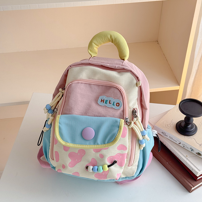 Macron Color-Blocked Children's Backpack for Boys and Girls, Cute Cartoon Mini Lightweight Backpack, Kindergarten Small School Bag Macron Color-Blocked Children's Backpack for Boys and Girls, Cute Cartoon Mini Lightweight Backpack, Kindergarten Small School Bag