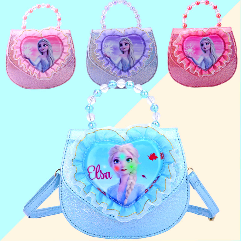 Children's Messenger Bag Frozen Elsa Princess Fashion Girls Bag Handbag Baby Net Red Shoulder Bag