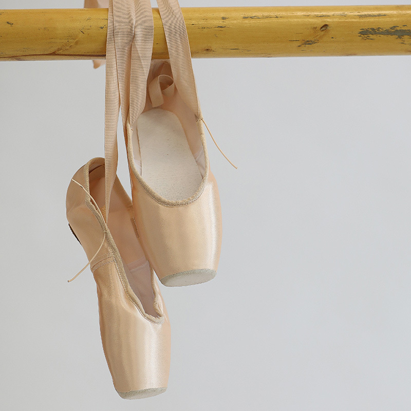Alice Ballet Dance Shoes, Leather Toe Pointe Shoes, Satin Adult and Children's Professional Pointe Practice Shoes, Taobao Coins