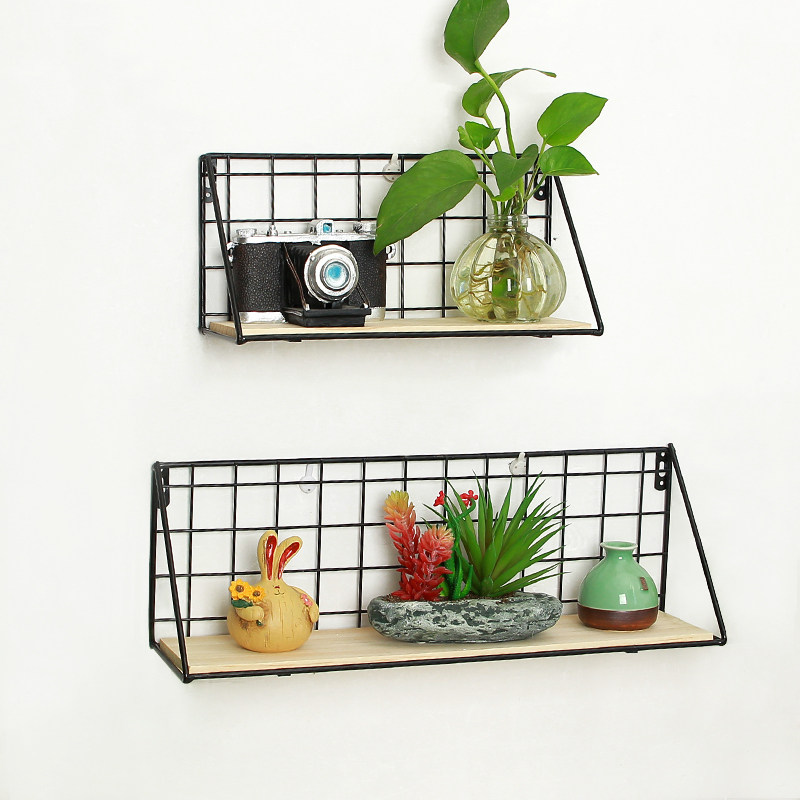 Japanese Nordic ins Simple creative European wall shelf word partition Home wall decoration wall decoration