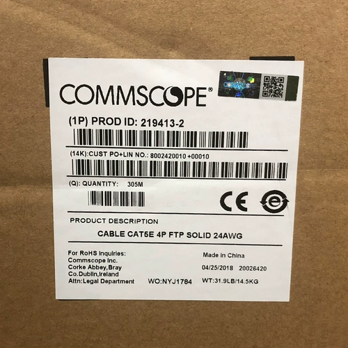 Conop CS24CM Оригинальная Amp Anpile Network Cat5e Super Five Category FTP Line Pingxing [219413-2 (PVC) 219420-2 (LSZH)