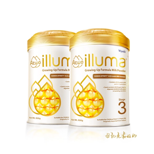 Зарубежное издание Wyeth Qifu A2 Импортировано 3 сегмента 1-3-летняя порошок детского молока 900G*2