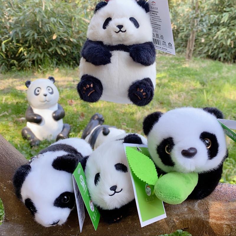 Red Mountain Zoo Lying down Giant Panda Holding Bamboo Cute Panda Walking Tilted Head Panda Pendant Keychain Red Mountain Zoo Lying down Giant Panda Holding Bamboo Cute Panda Walking Tilted Head Panda Pendant Keychain