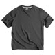 Madden workwear American retro heavy gray T-shirt neck round short-sleeved loose-sleeved half-sleeved ເສື້ອຍືດຜູ້ຊາຍໃນລະດູຮ້ອນ