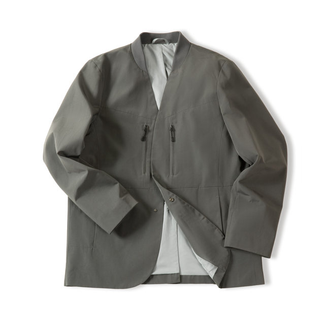 Madden workwear American casual collarless grey suit jacket ຊຸດທີ່ເປັນປະໂຫຍດ commuting versatile ດຽວ suit jacket ຜູ້ຊາຍພາກຮຽນ spring