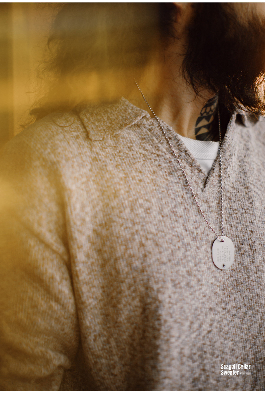 MADEN Seagull-Collar Knit Polo