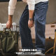 Madden workwear American retro red-eared raw cow wide-leg jeans blue loose straight long pants men's spring