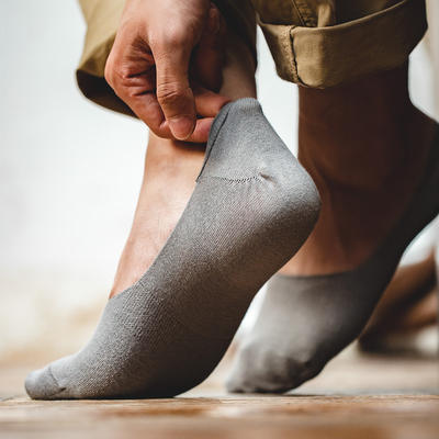 Madden workwear American invisible boat socks Silicone anti-slip short socks solid color breathable shallow opening low-top thin socks men's summer