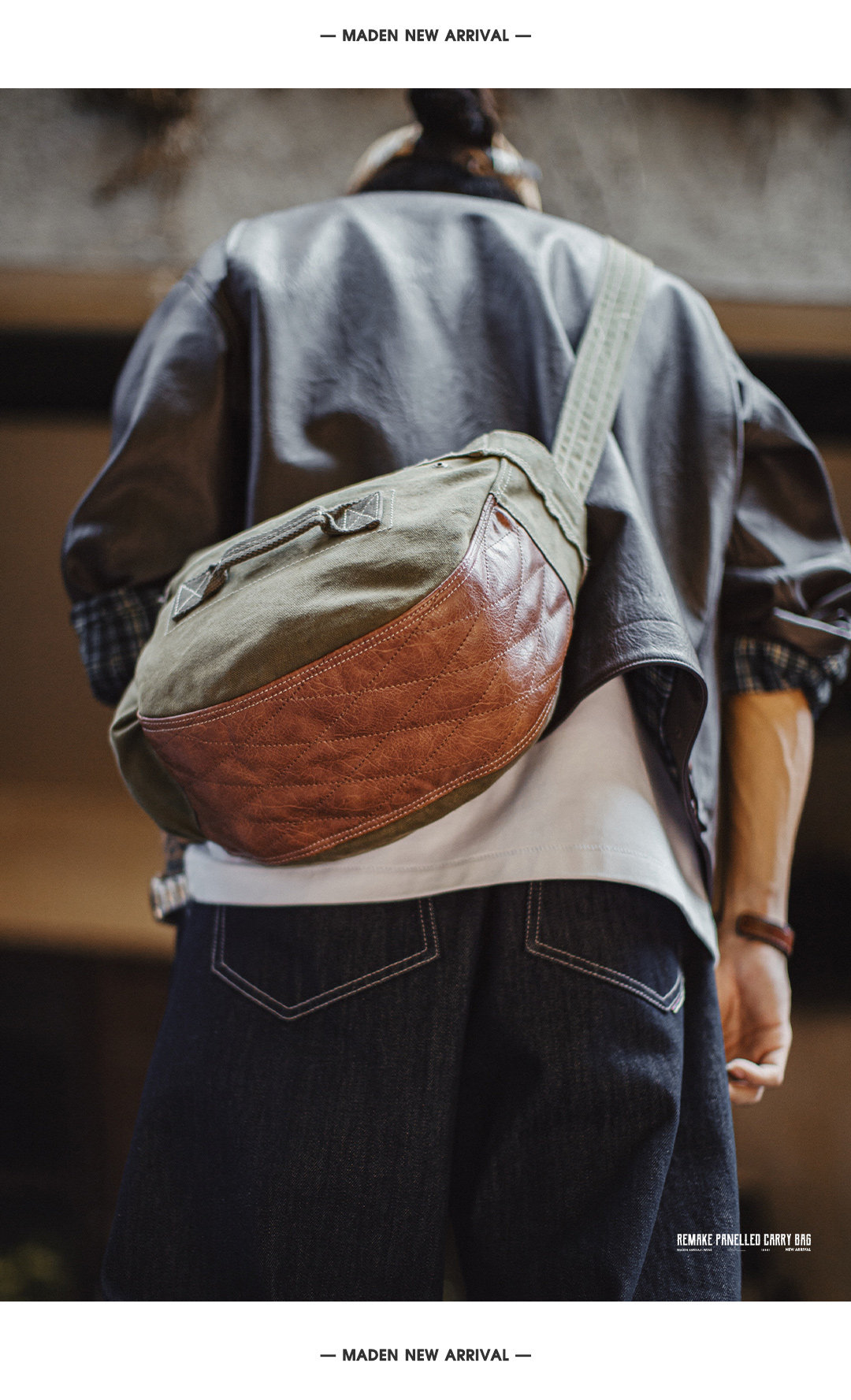 MADEN Cotton Saddle Crossbody Bag