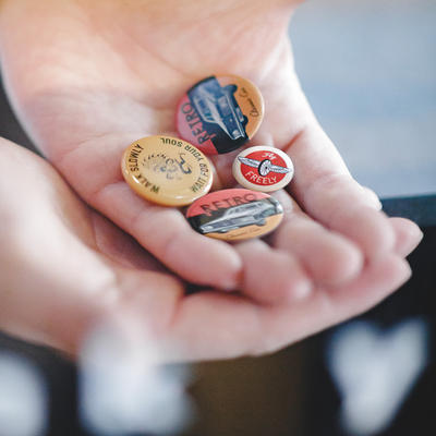 Madden workwear, American retro vintage badges, brooches, Amekaki clothing bags, accessories, pins and ornaments