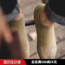 Madden tooling retro Japanese printed boat Socks silicone non-slip socks solid color combed cotton sweat thin socks