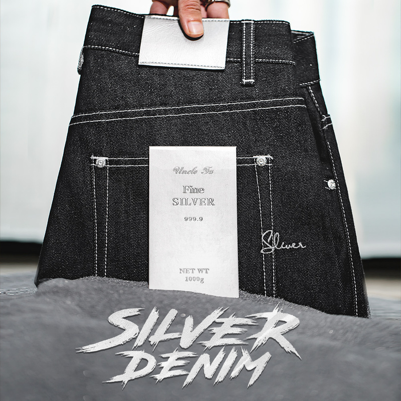 Madden Workwear American Retro Silver Denim Raw Selvedge Jeans Amekaji Straight-Leg Long Pants Men's Spring Madden Workwear American Retro Silver Denim Raw Selvedge Jeans Amekaji Straight-Leg Long Pants Men's Spring