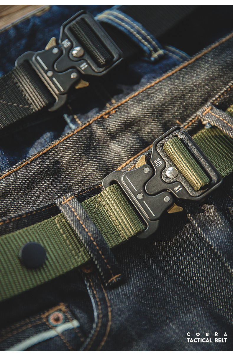 Maden Tactical Belt For Male Quick Release Outdoor Combat Belt Set Men’s Canvas Waistband Multifunctional Strap Vintage