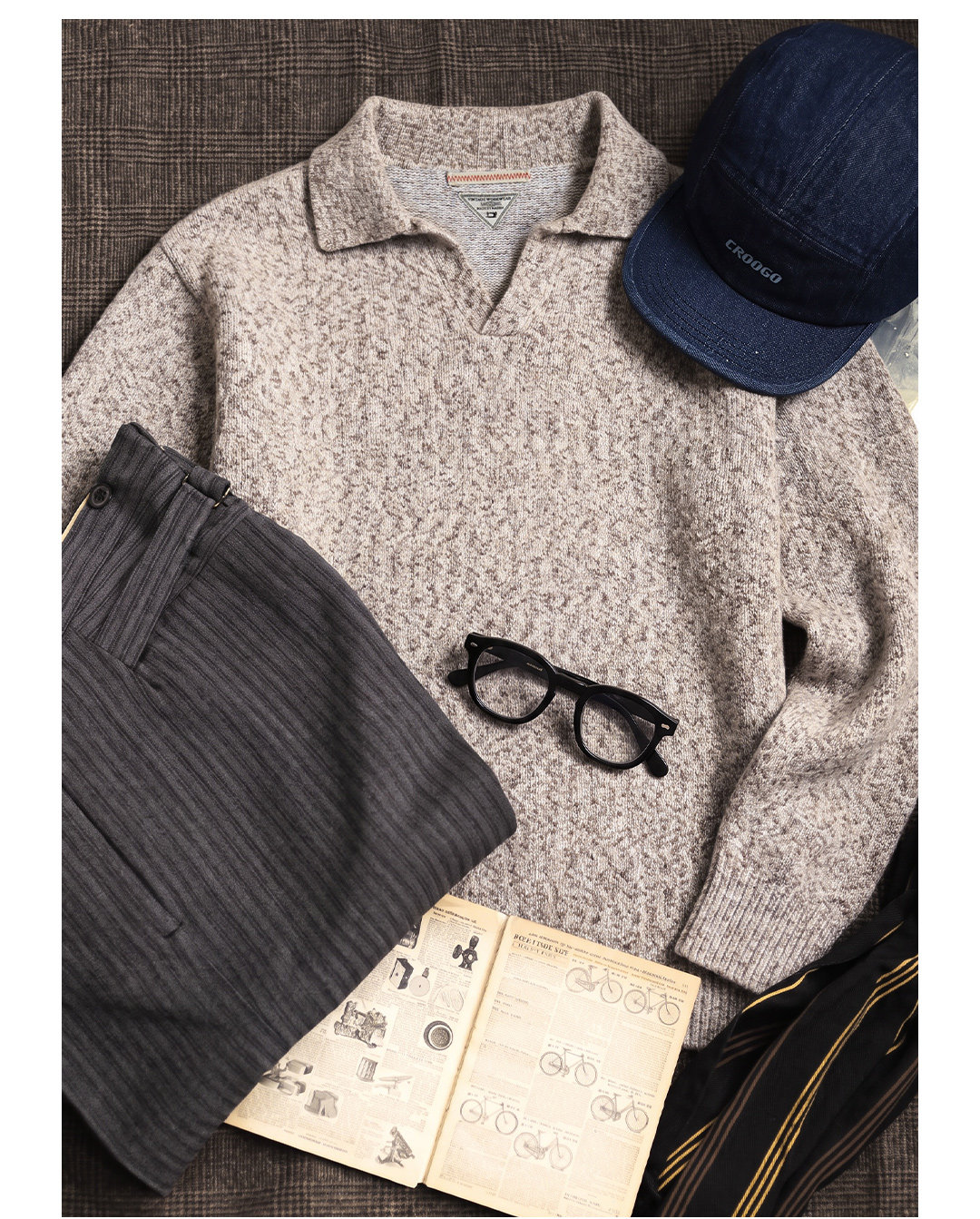 MADEN Seagull-Collar Knit Polo