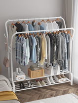 Coat rack floor-to-ceiling hangers simple double-pole hangers bedroom household clothes simple and modern