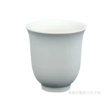 Керамика Джингджэнь, высокая белая грязь, запеченная маленькая чайная чашка, маленькая чашка, картина Кунг -фу, обучение вегетарианской глиняной чашке