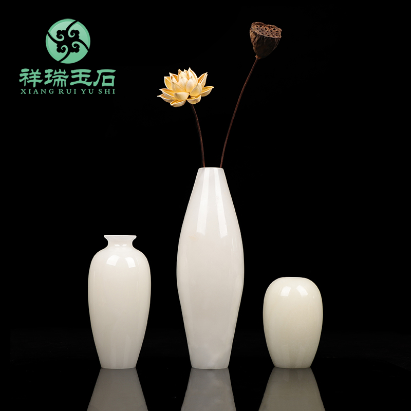 Natural jade vase swinging piece Nordic modern minimalist living-room illustrator TV cabinet Guan Guan Wine Cabinet Adornment