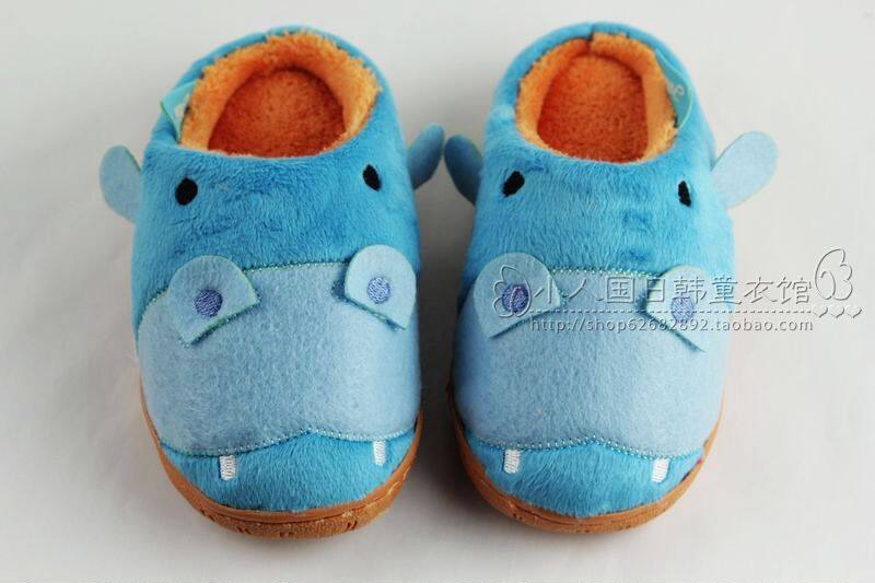 Pantoufles enfants en suède pour hiver - semelle caoutchouc - Ref 1004594 Image 48