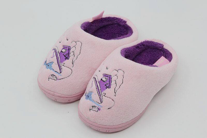 Pantoufles enfants en suède pour hiver - semelle caoutchouc - Ref 1004594 Image 19