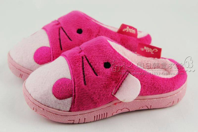 Pantoufles enfants en suède pour hiver - semelle caoutchouc - Ref 1004594 Image 37