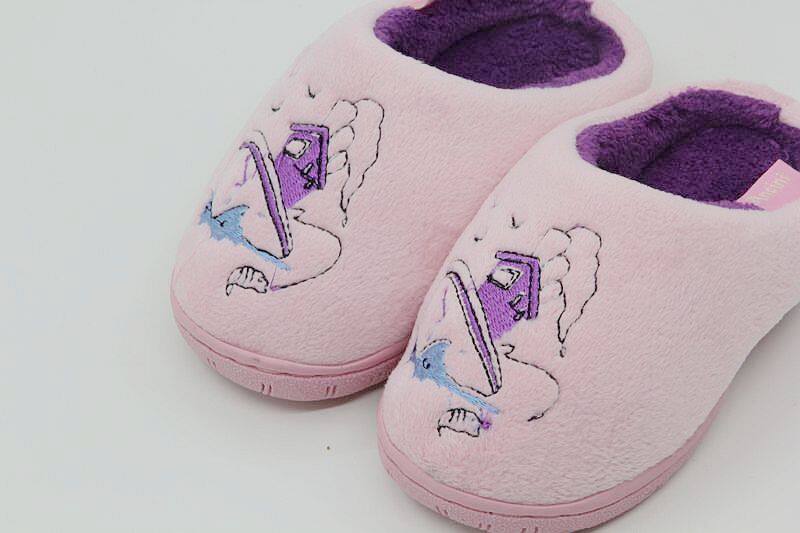 Pantoufles enfants en suède pour hiver - semelle caoutchouc - Ref 1004594 Image 20