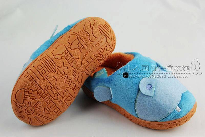 Pantoufles enfants en suède pour hiver - semelle caoutchouc - Ref 1004594 Image 49