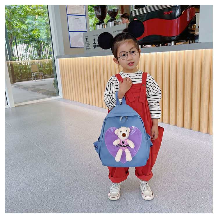 The new kindergarten schoolbag is lightweight and can prevent children from getting lost. The cute and super cute little bear baby is a trend of children's double-shoulder schoolbags undefined