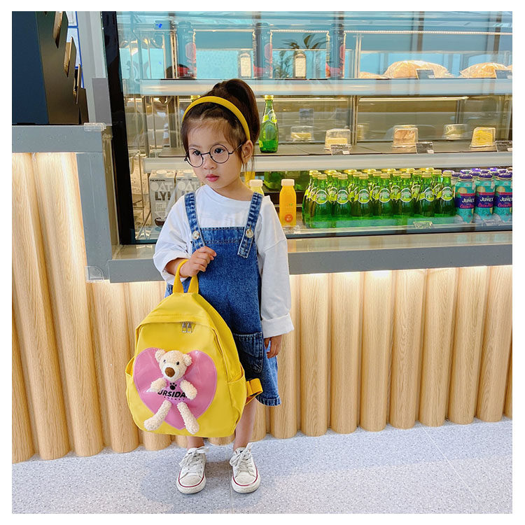 The new kindergarten schoolbag is lightweight and can prevent children from getting lost. The cute and super cute little bear baby is a trend of children's double-shoulder schoolbags undefined