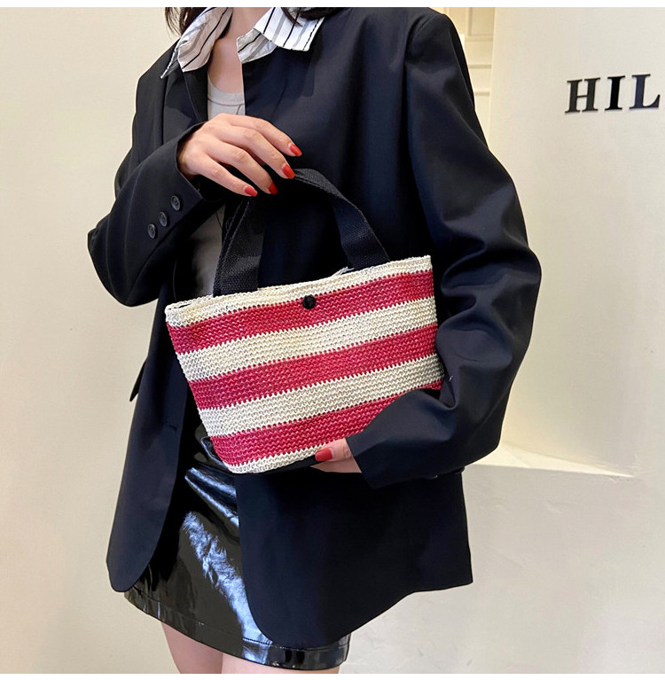 Woven bag, women's fabric bag, 2021 Summer new trendy fashion, trendy hand-held bag, shoulder bag, stylish design, tote bag undefined