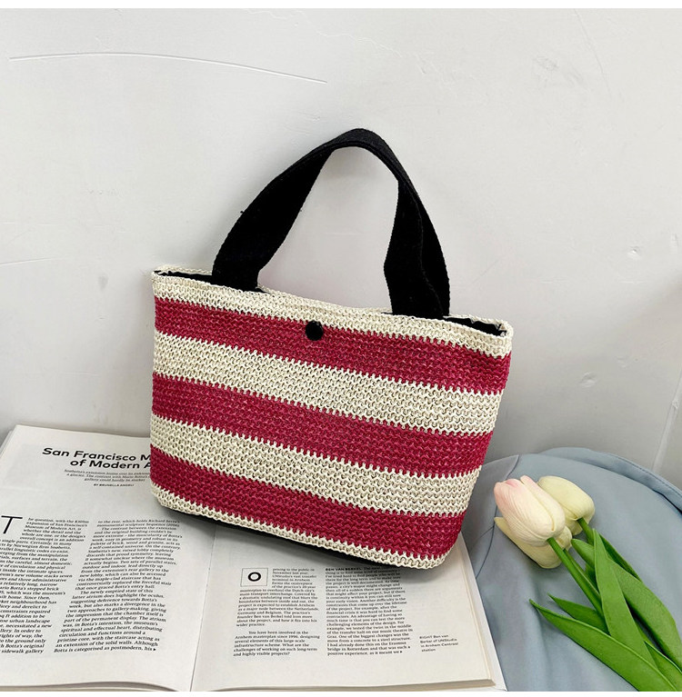 Woven bag, women's fabric bag, 2021 Summer new trendy fashion, trendy hand-held bag, shoulder bag, stylish design, tote bag undefined