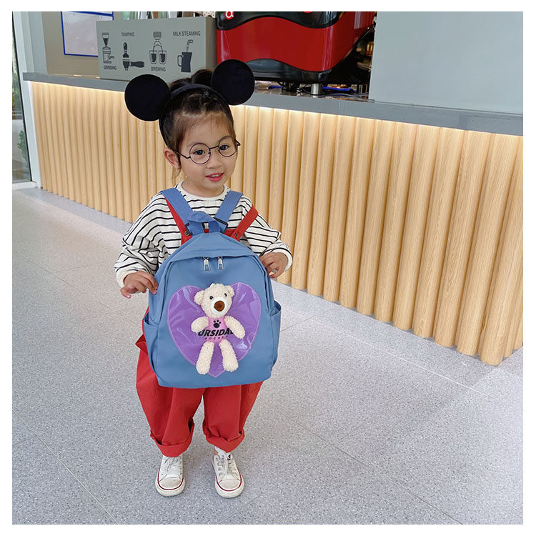 The new kindergarten schoolbag is lightweight and can prevent children from getting lost. The cute and super cute little bear baby is a trend of children's double-shoulder schoolbags undefined