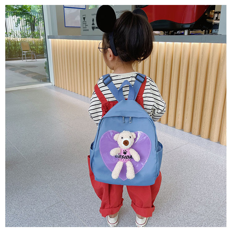 The new kindergarten schoolbag is lightweight and can prevent children from getting lost. The cute and super cute little bear baby is a trend of children's double-shoulder schoolbags undefined